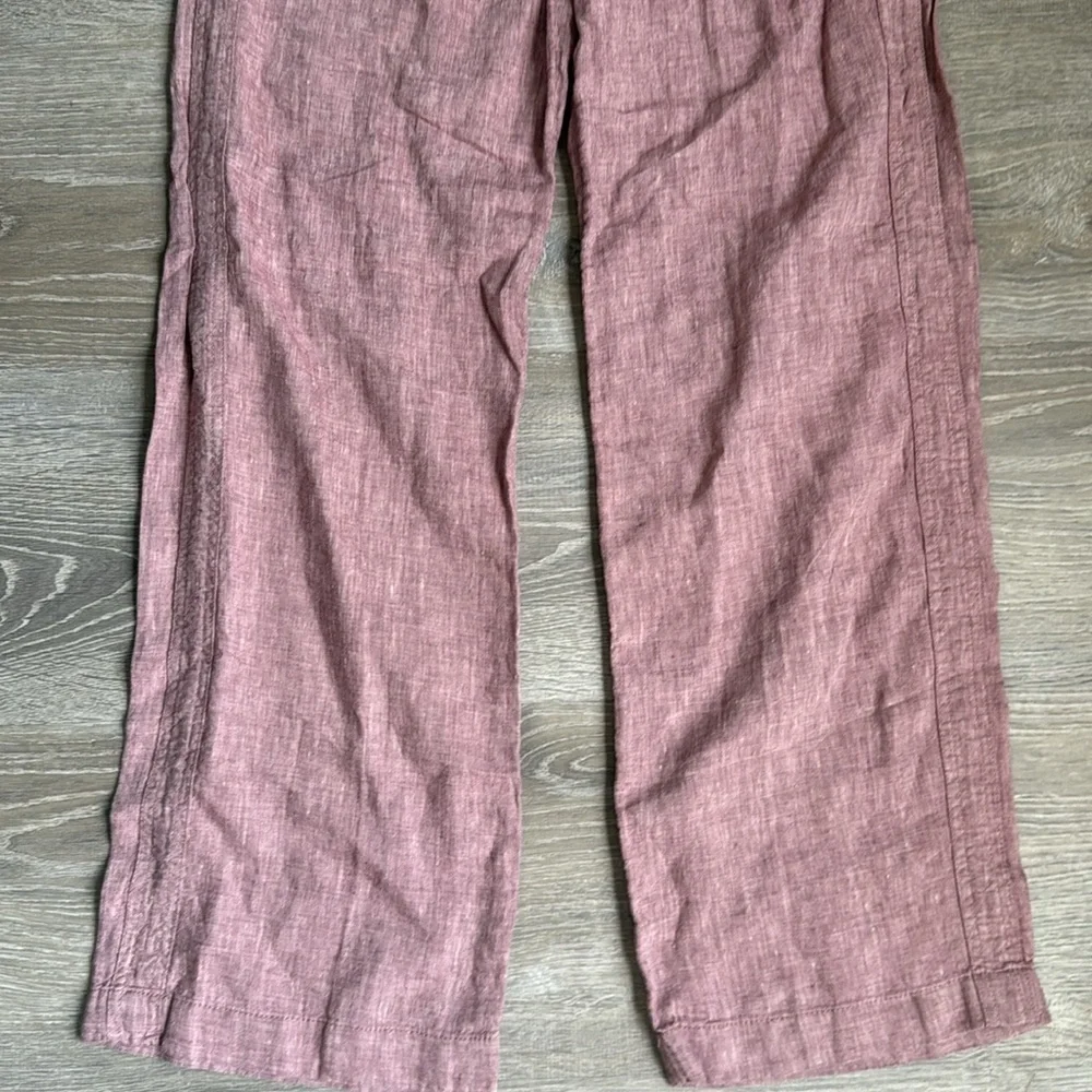 NEW ATHLETA Cabo Pink Linen Drawstring  Pants 2